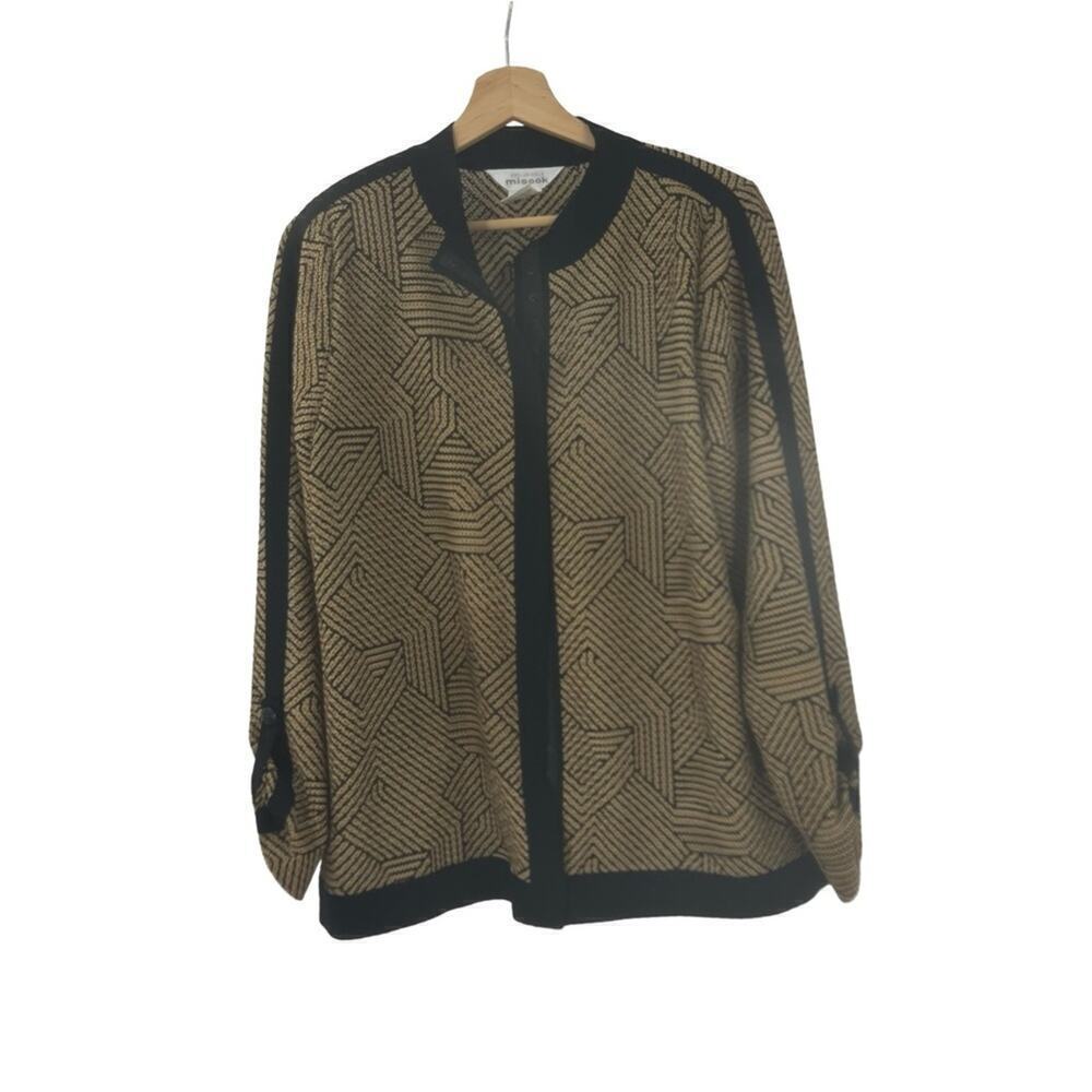 Misook Snap Button Jacket Sz L